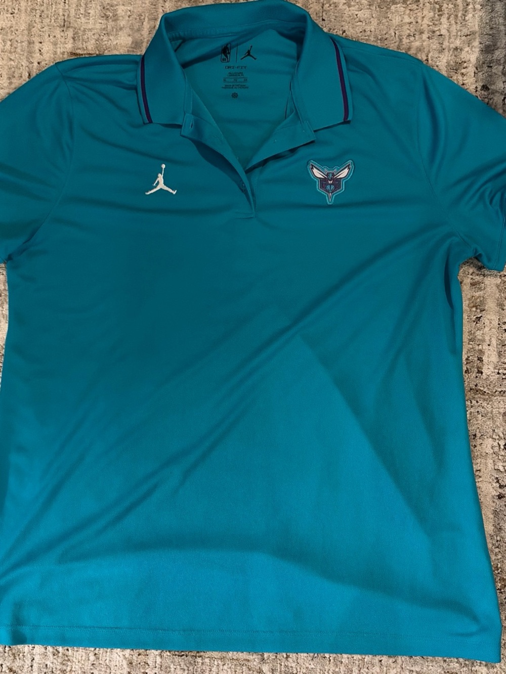 Jordan Men’s Charlotte Hornets Teal Polo Shirt